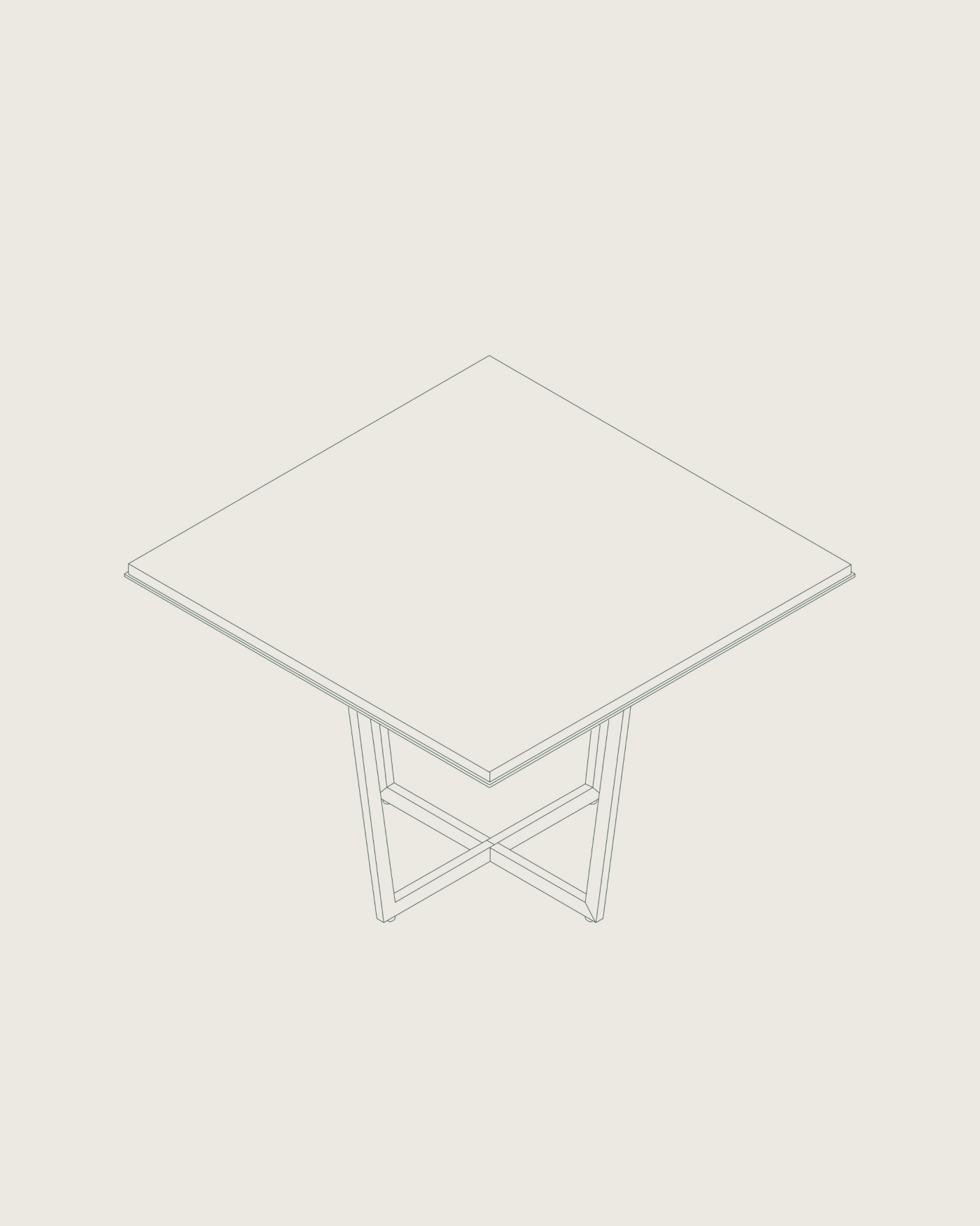 Line drawing of the Highline Meeting Table.