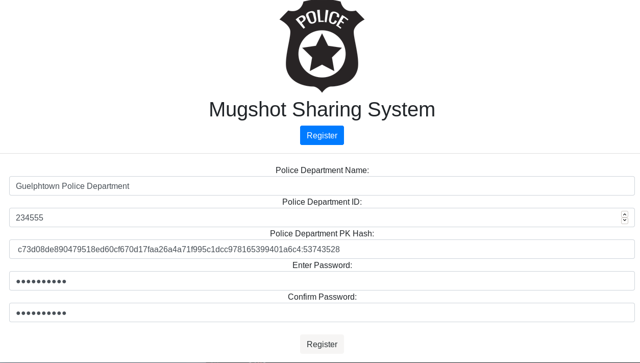 Mugshot Sharing System