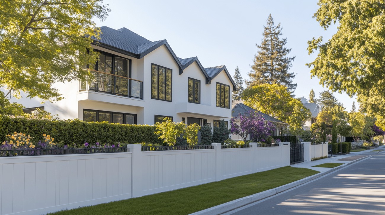 white vinyl fence near you