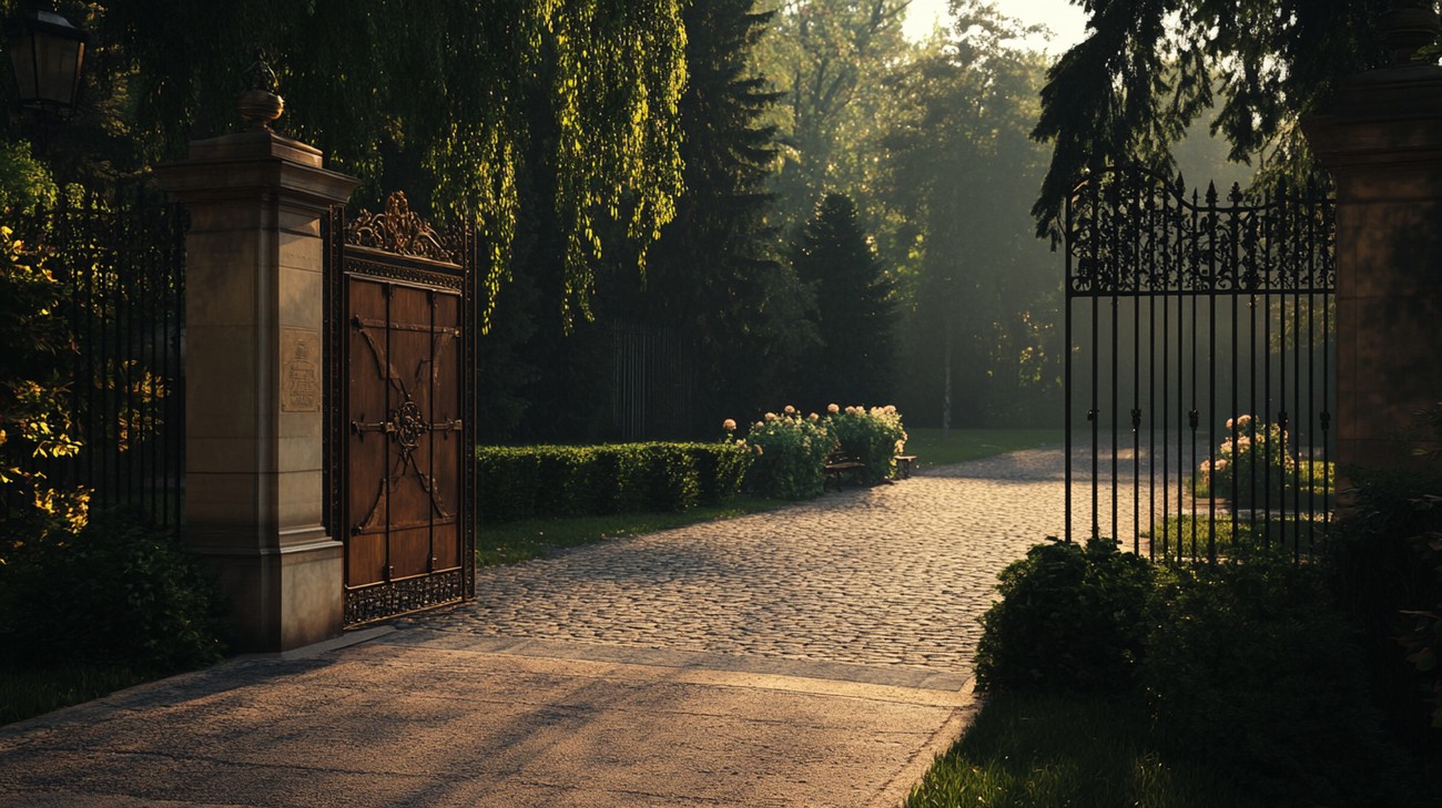 Iron and Wood Gates: Elegance and Security Combined