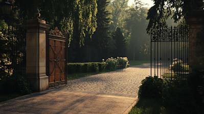 Iron and Wood Gates: Elegance and Security Combined