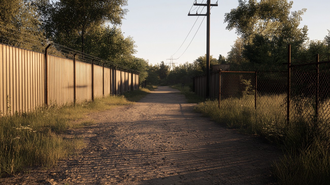 Corrugated Metal Fencing photo