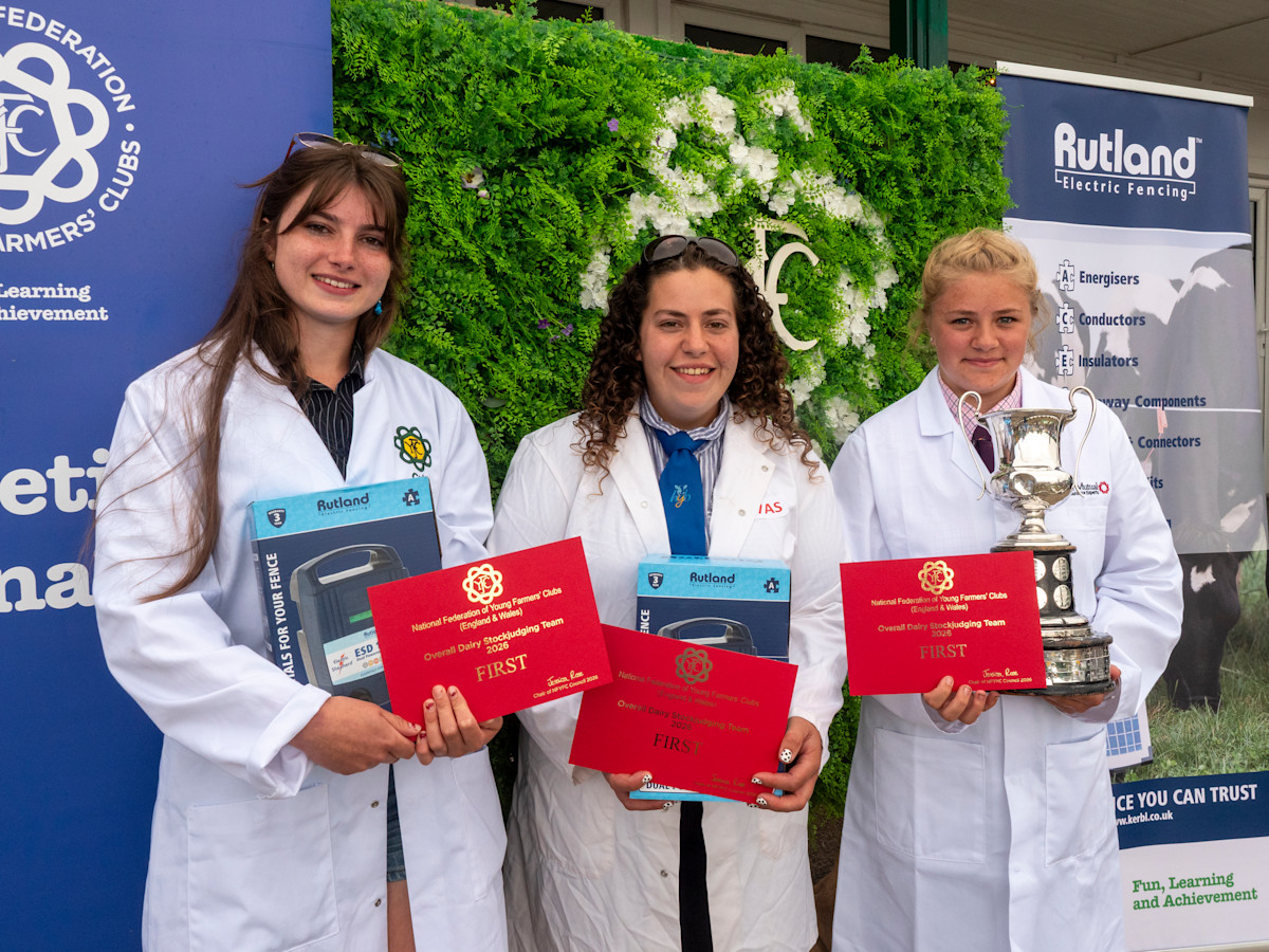 Devon YFC - winning team Dairy Stockjudging 2026