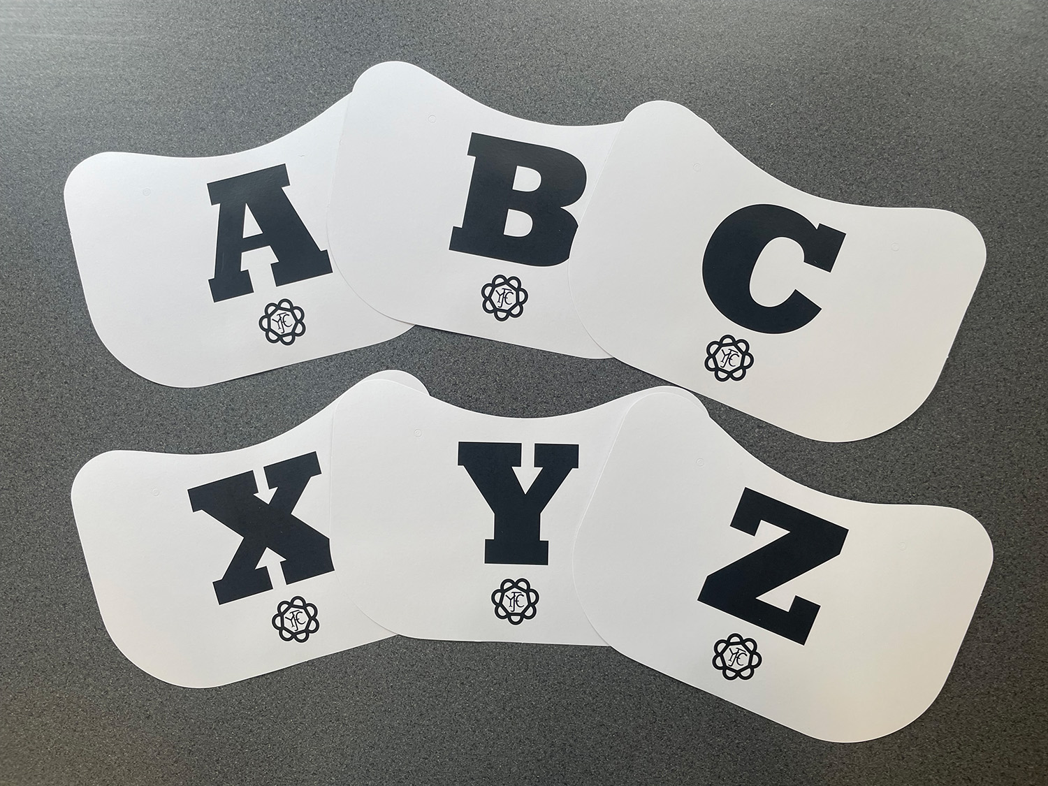 ABC XYZ Neck Cards