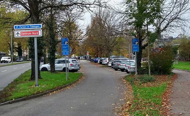 Parkplatz Hauptbahnhof in Tübingen