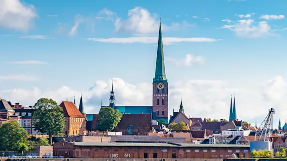 Skyline der Stadt Lübeck