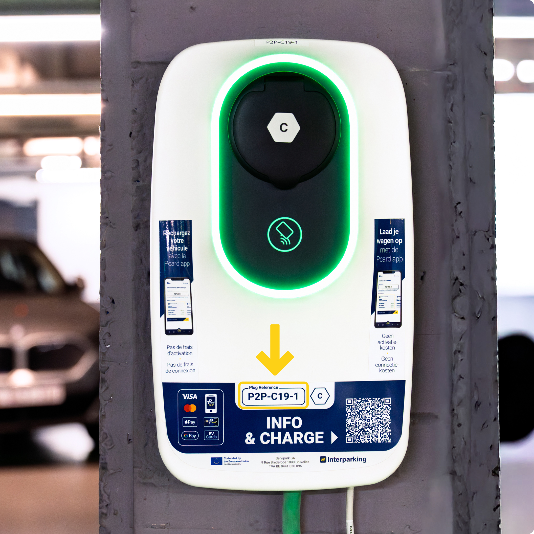 EV Station with Plug Reference indicator