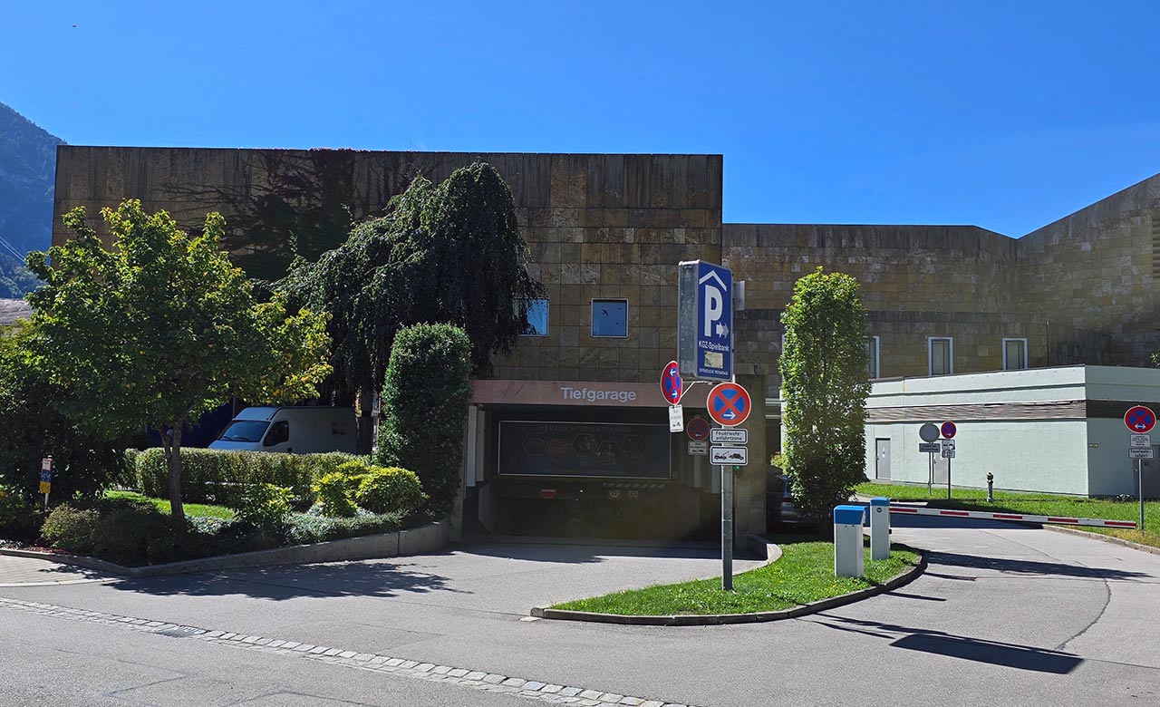 Tiefgarage Kurgastzentrum in Bad Reichenhall Einfahrt