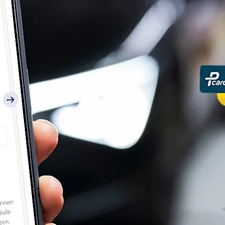 Pcard App in der Nutzung im Parkhaus
