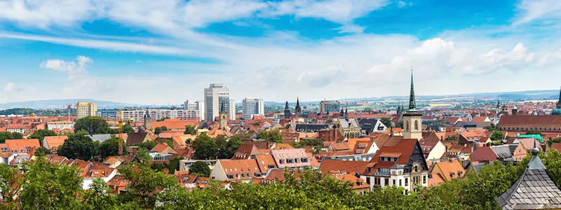 Skyline der Stadt Erfurt