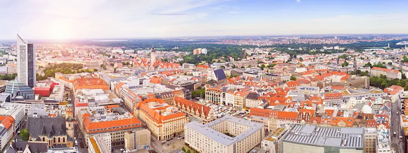 Skyline der Stadt Leipzig