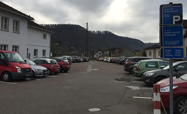 Parkplatz Bahnhof in Geislingen an der Steige