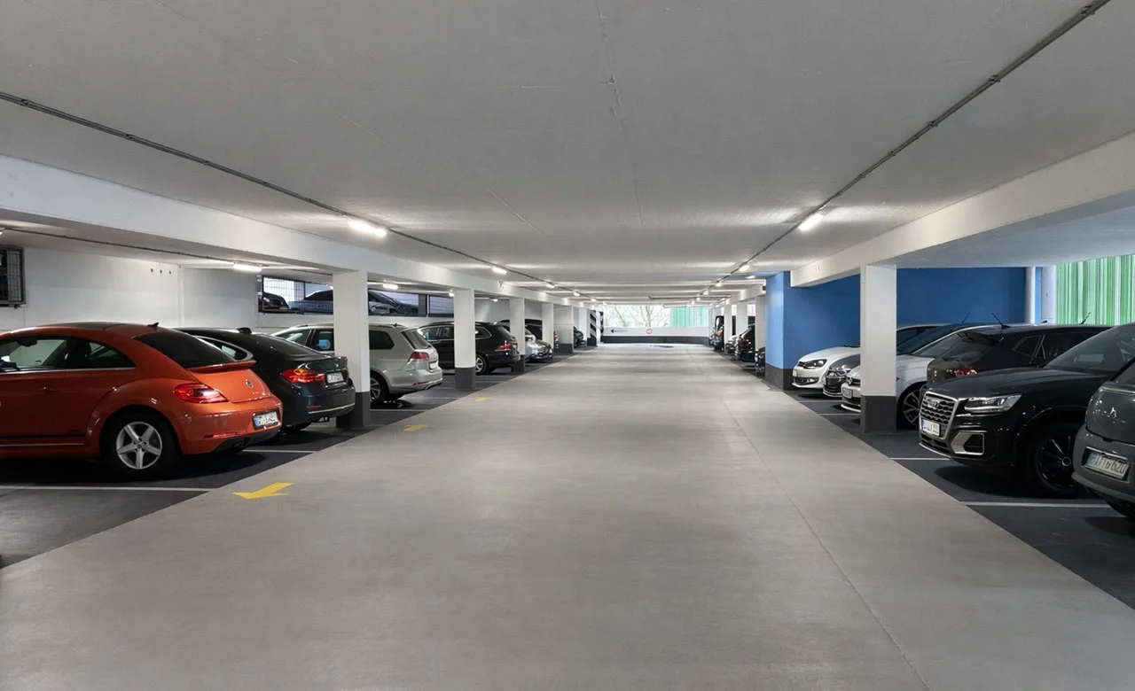 Parkhaus Innenansicht Ankergärten in Bielefeld