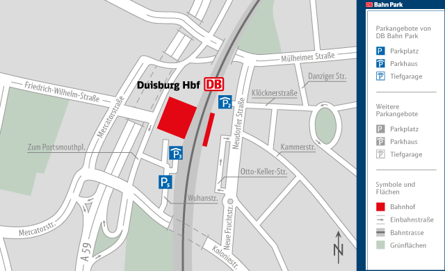 Parkplatz Hauptbahnhof Duisburg P2 Hbf