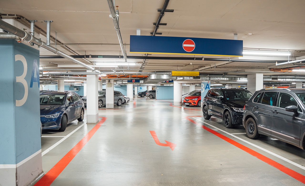 Tiefgarage Potsdamer Center in Berlin Innenansicht