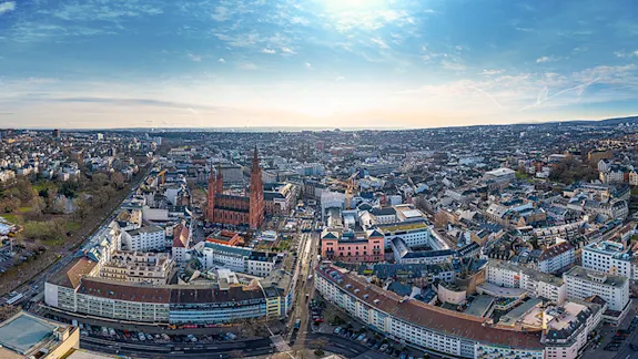 Skyline der Stadt Wiesbaden