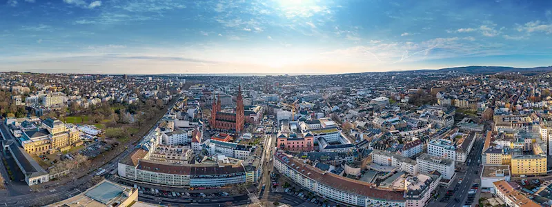 Skyline der Stadt Wiesbaden