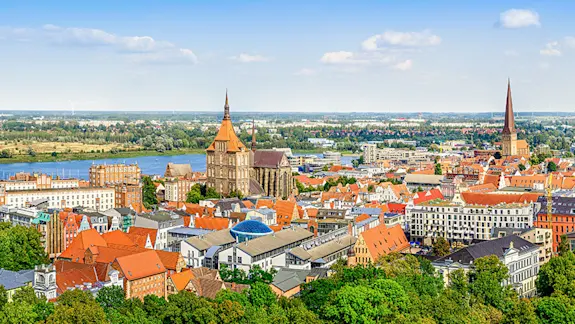 Skyline der Stadt Rostock