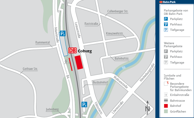 Parkplatz Bahnhof Coburg