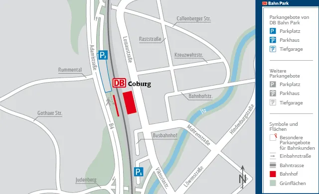 Parkplatz Bahnhof Coburg