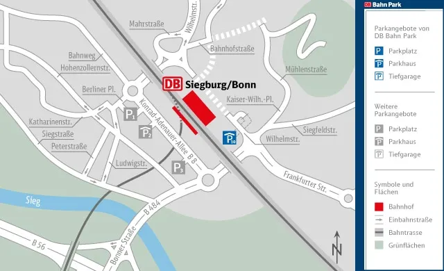 DB BahnPark Karte Siegburg