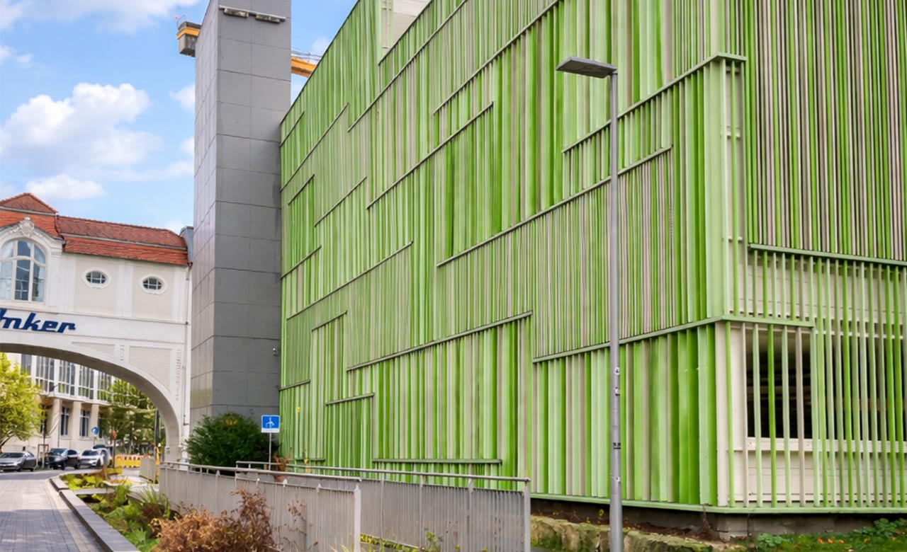 Parkhaus Außenansicht Ankergärten in Bielefeld