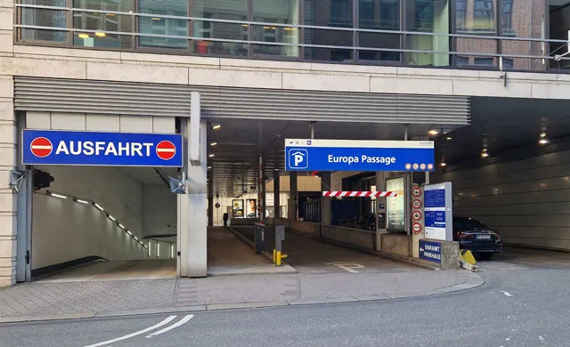 Tiefgarage Europa Passage in Hamburg