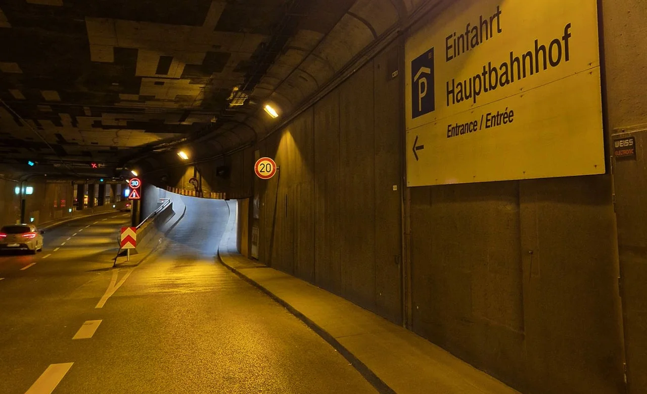 Tiefgarage Hauptbahnhof Berlin Tunnelzufahrt