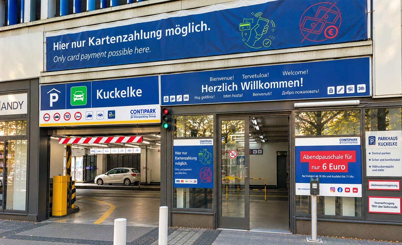 Parkhaus Kuckelke in Dortmund Einfahrt/Eingang