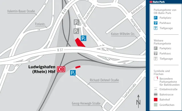 Parkplatz Ludwigshafen (Rhein) Hauptbahnhof