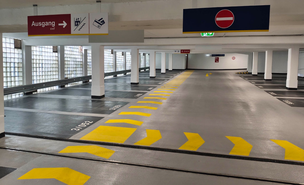 Parkhaus Ritterstraße Bielefeld Innenansicht