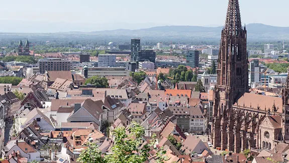 Skyline der Stadt Freiburg