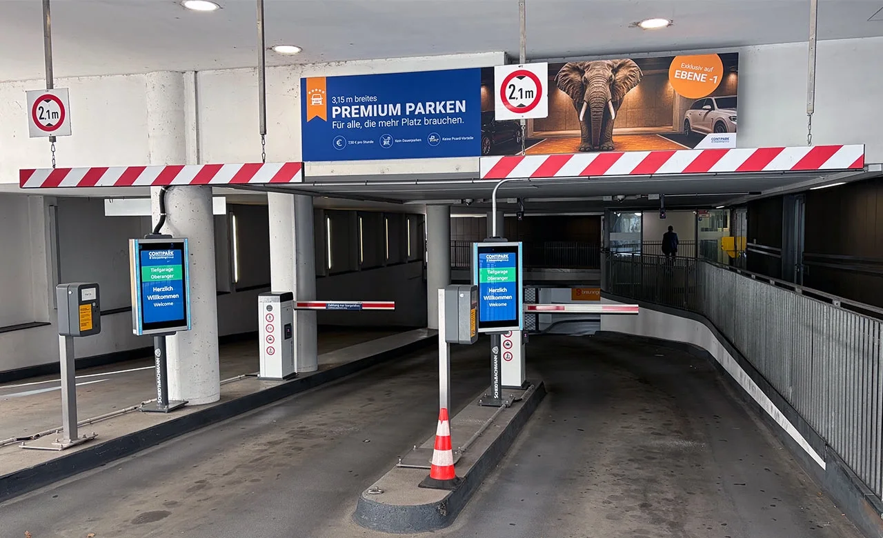 Tiefgarage Oberanger in Muenchen Einfahrt
