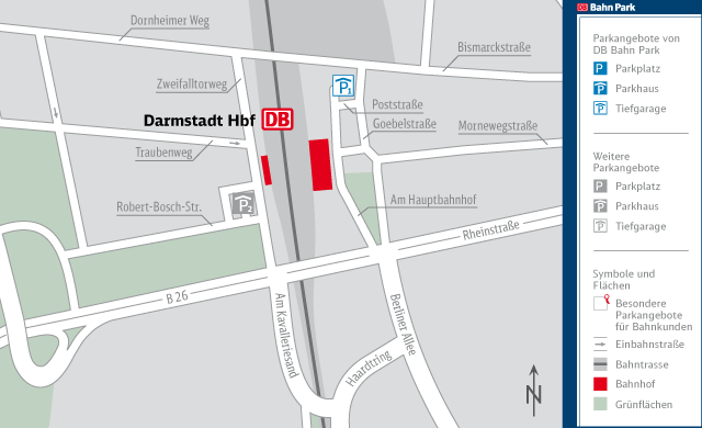Tiefgarage Hauptbahnhof P1 Darmstadt