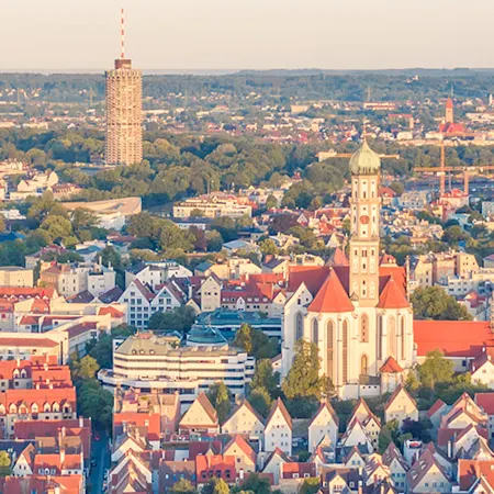 Skyline der Stadt Augsburg