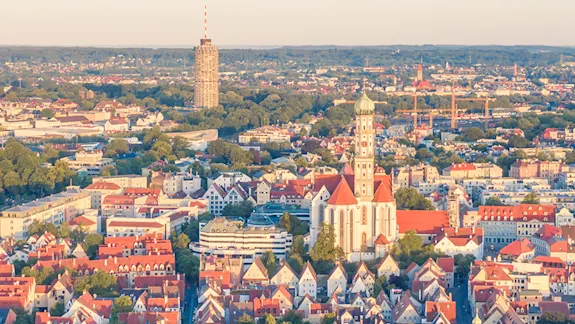 Skyline der Stadt Augsburg