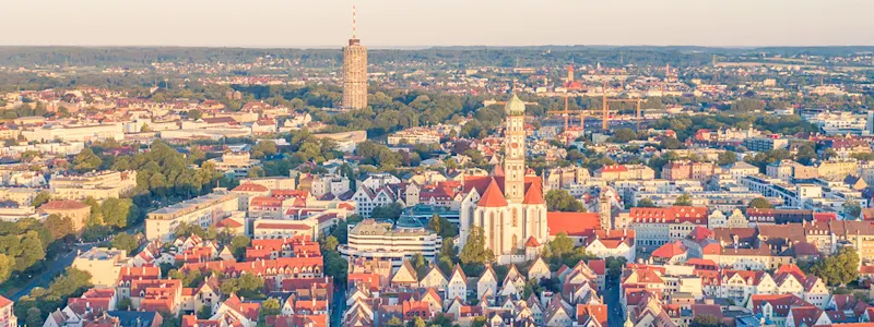 Skyline der Stadt Augsburg