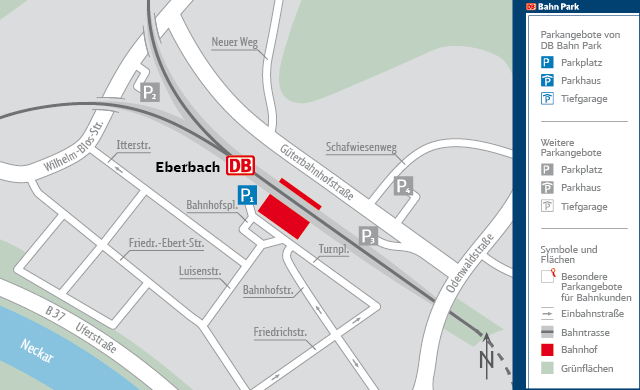 Bahnhofsplatz P1 in Eberbach