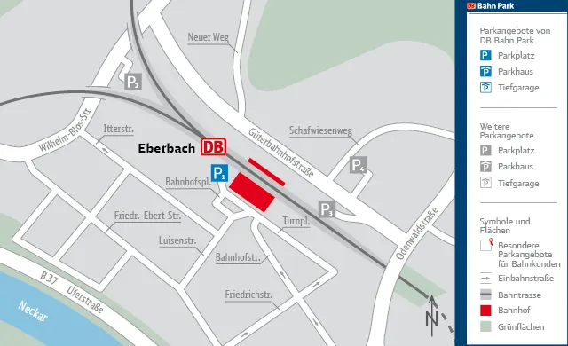 Bahnhofsplatz P1 in Eberbach