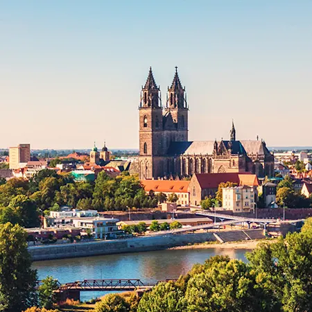 Skyline der Stadt Magdeburg