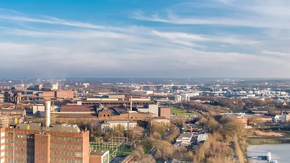Skyline der Stadt Duisburg