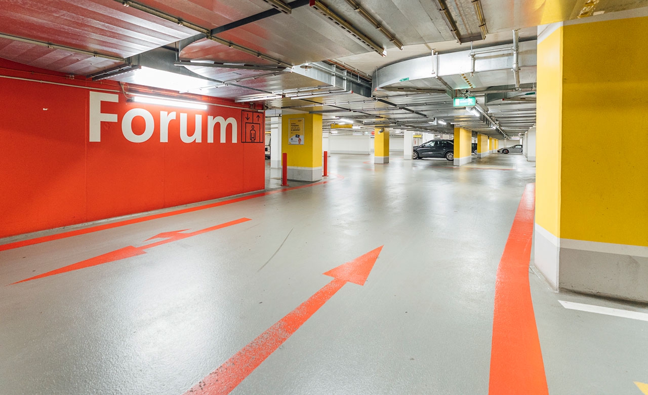 Tiefgarage Potsdamer Center in Berlin Innenansicht