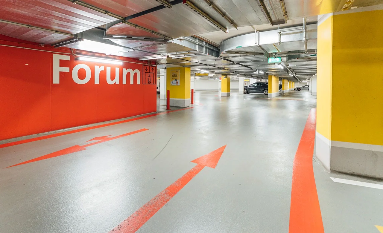 Tiefgarage Potsdamer Center in Berlin Innenansicht