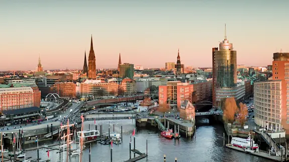 Skyline der Stadt Hamburg