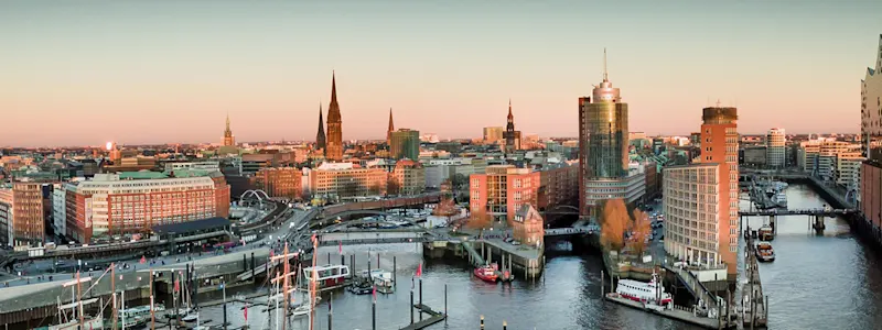 Skyline der Stadt Hamburg