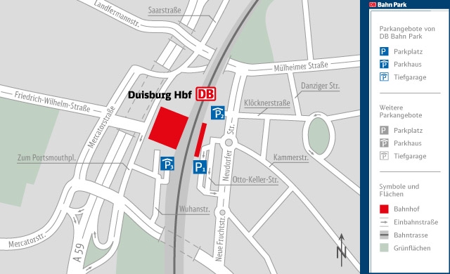 Karte DB BahnPark Standort