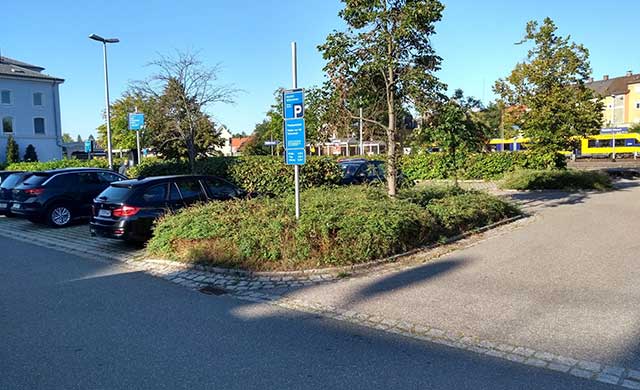 Parkplatz Bahnhof in Weiden