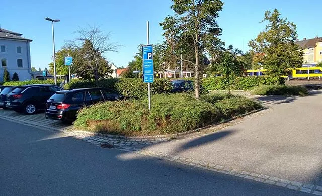 Parkplatz Bahnhof in Weiden