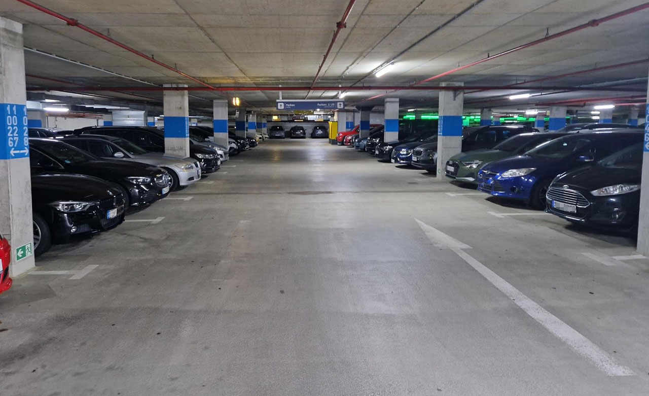 Innenansicht Tiefgarage Krautgasse
