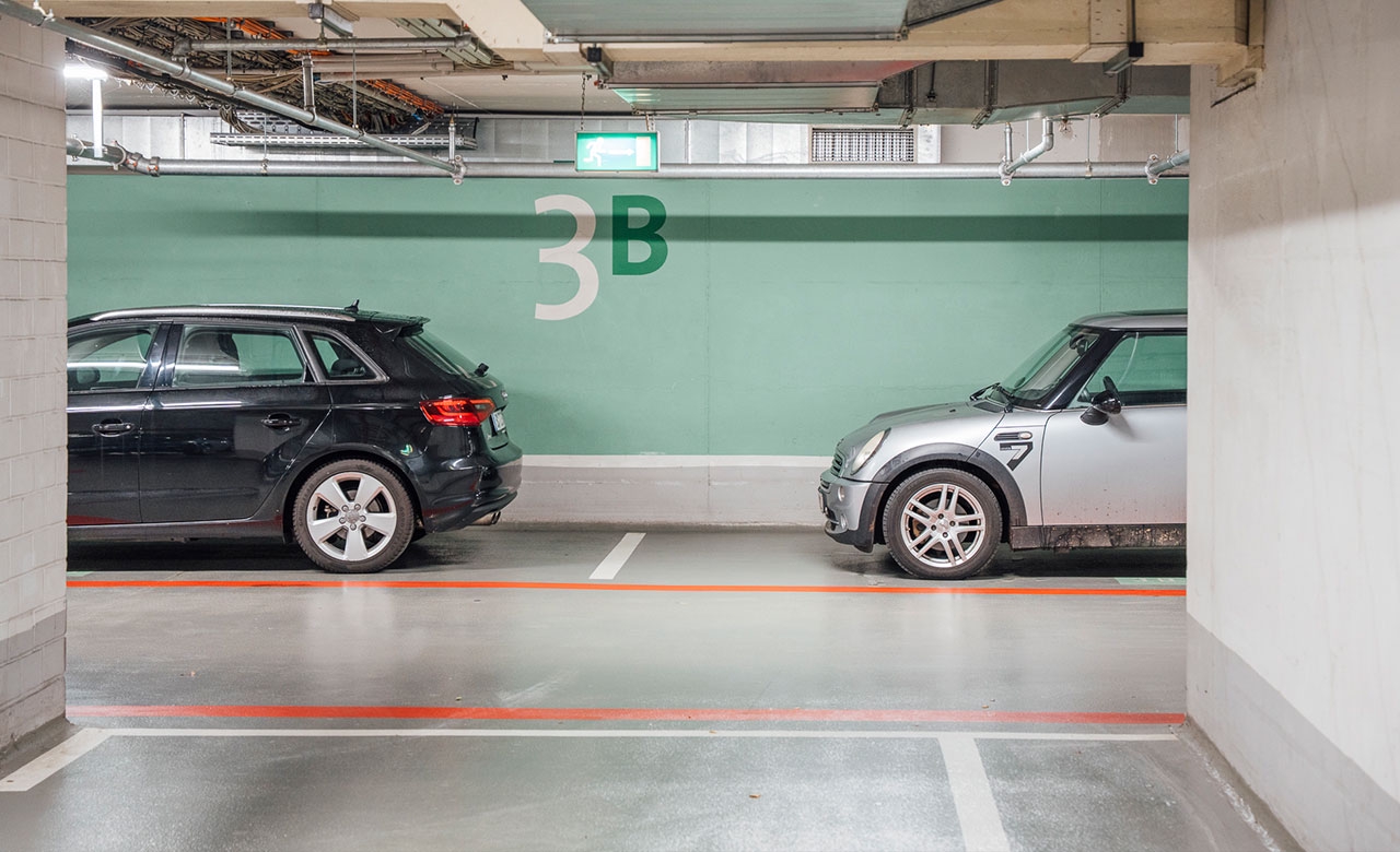 Tiefgarage Potsdamer Center in Berlin Innenansicht